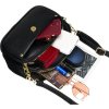 Čierna dámska crossbody kabelka s odnímateľnou prednou taštičkou