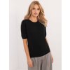 Čierny dámsky sveter s krátkym rukávom