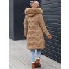 Béžová dámska zimná prešívaná bunda VEONI