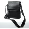 Elegantná čierna pánska kožená taška cez rameno