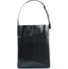 Čierna dámska kožená shopper kabelka ELVORIA