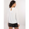 Biela dámska blúzka s riasením