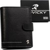Čierna pánska kožená peňaženka so zapínaním Rovicky L236