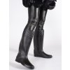 Čierne matné dámske vysoké čižmy