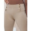 Smotanové dámske nohavice s vysokým pásom MODSTORY