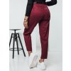 Vínové dámske rovné nohavice s opaskom LEOCINCIN