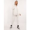 Svetlosivá dámska hrejivá tepláková súprava s kapucňou