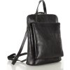 MARCO MAZZINI Čierny štýlový dámsky kožený batoh (Veľkosť ONE SIZE)