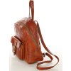 MARCO MAZZINI Camel elegantný dámsky kožený batoh (Veľkosť ONE SIZE)