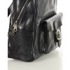 MARCO MAZZINI Čierny elegantný dámsky kožený batoh