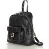 MARCO MAZZINI Čierny elegantný dámsky kožený batoh