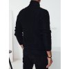 Čierny pánsky sveter so šálovým golierom