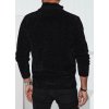 Čierny pánsky štýlový sveter so zipsom pri golieri