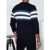 Tmavomodrý pánsky sveter s bielo-modrými pruhmi (Veľkosť M)