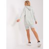 Svetlosivý dámsky športový set s dlhou mikinou