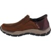 Tmavohnedé pánske kožené tenisky Skechers Slip-Ins Respected - Elgin