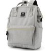 Himawari Priestranný sivý dámsky batoh s USB portom a vreckom na notebook