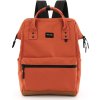 Himawari Tmavooranžový dámsky batoh s predným vreckom a USB portom