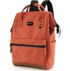 Himawari Tmavooranžový dámsky batoh s predným vreckom a USB portom