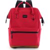 Himawari Červený dámsky batoh s predným vreckom a USB portom