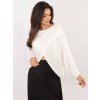 Smotanový dámsky asymetrický oversize sveter (Veľkosť ONE SIZE)