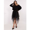 Čierna dámska dvojdielna súprava s tylovou sukňou (Veľkosť ONE SIZE)