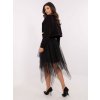 Čierna dámska dvojdielna súprava s tylovou sukňou (Veľkosť ONE SIZE)