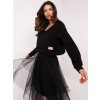 Čierna dámska dvojdielna súprava s tylovou sukňou (Veľkosť ONE SIZE)
