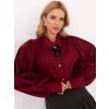 Vínová dámska elegantná košeľa s naberanými rukávmi (Veľkosť ONE SIZE)