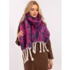 Fialovo-ružový dámsky šál so zvieracou potlačou