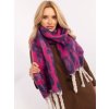 Fialovo-ružový dámsky šál so zvieracou potlačou