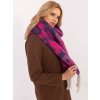 Fialovo-ružový dámsky šál so zvieracou potlačou