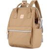 Himawari Svetlohnedý dámsky batoh s vreckom na notebook a USB portom
