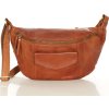 MARCO MAZZINI Camel dámska kožená taška cez rameno