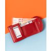 Rovicky Červená malá kožená peňaženka na mince V310
