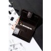 Rovicky Tmavohnedá kožená pánska peňaženka s RFID L262 (Veľkosť ONE SIZE)