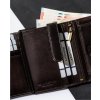 Rovicky Tmavohnedá kožená pánska peňaženka s RFID L262 (Veľkosť ONE SIZE)