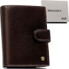 Rovicky Tmavohnedá kožená pánska peňaženka s RFID L262 (Veľkosť ONE SIZE)