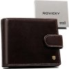 Rovicky Tmavohnedá pánska peňaženka so zapínaním L255