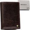 Rovicky Tmavohnedá veľká pánska peňaženka L251