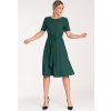 Dámske tmavozelené midi šaty s opaskom