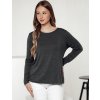 Tmavosivé dámske tričko s dlhým rukávom a príveskom LUCERIA
