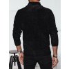 Pánsky čierny sveter so zapínaním na zips