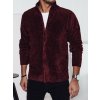 Pánsky vínový sveter so zapínaním na zips