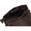 Always Wild Tmavohnedá pánska kožená taška cez rameno