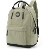 Himawari Khaki dámsky batoh s praktickými vreckami