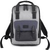 Himawari Priestranný sivo-čierny batoh s vreckom na notebook