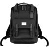 Himawari Priestranný čierny batoh s vreckom na notebook