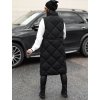 Čierna dámska dlhá prešívaná vesta ARCTVEST