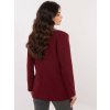 Vínové dámske sako s ramennými vypchávkami
